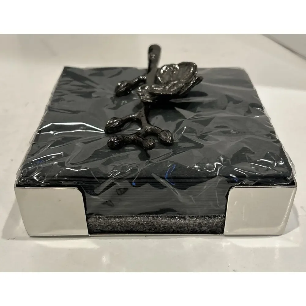 Michael Aram Black Orchid Cocktail Napkin Holder 5.25